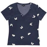 T-Shirt V-Neck SNURK Women Butterfly Blue-S