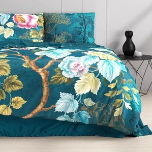 Wild Chanda Dekbedovertrek - 140x200/220 + 1 kussensloop 60x70 - Blauw - Eenpersoons