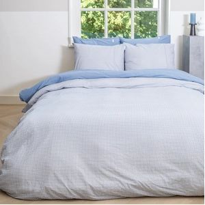 Town&Country - Gingham Dekbedovertrek - Old Blue - Katoen - 1-Persoons