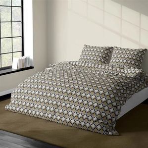 Romanette - Dekbedovertrek - Beige Grijs - Katoen - 2-Persoons