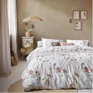 Ariadne at Home Rustic dekbedovertrek - Tweepersoons - 200x200/220 - Wit