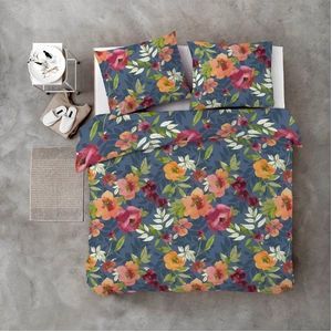 Byrklund - Flowering Peonies - Dekbedovertrek - Blauw - 100% Katoen