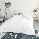 SNURK - Uni White - Dekbedovertrek - Flanel - Extra Breed