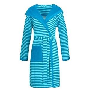 Esprit - Striped Hoody - Badjas - Turquoise - 80% Katoen 20% Polyester