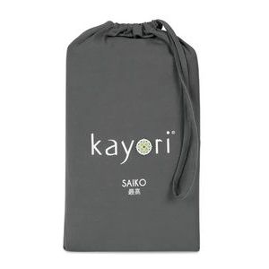 Split Topper Hoeslaken Kayori Saiko Antracite (Jersey)-180 x 220 cm