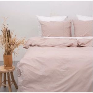 Dekbedovertrek Town&Country Austin Washed Pink Percal-140 x 200 / 220 cm | 1-Persoons