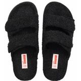Freedom Moses - Evu - Pantoffels - Black - Gerecycled Fleece