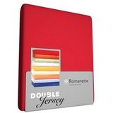 Hoeslaken Romanette Rood (Double Jersey)-2-persoons (140/150 x 200/210/220 cm)