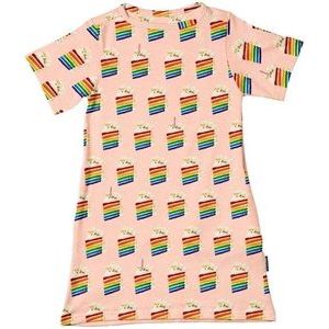 T-Shirt Dress SNURK Kids Rainbow Cake-Maat 128