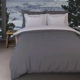 Romanette - Dekbedovertrek - Grijs - Flanel - Inclusief Kussenslopen