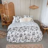 Dekbedovertrek - Grijs - Katoen - 240x220 cm