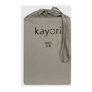 Split Topper Hoeslaken Kayori Shizu Taupe (Percal)-160 x 200 cm