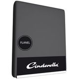 Hoeslaken Cinderella Anthracite (Flanel)-70 x 200/210 cm