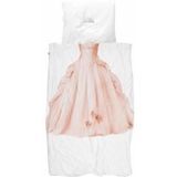 Dekbedovertrek Snurk Princess Pink Percal Met Ritssluiting-140 x 200 / 220 cm | 1-Persoons