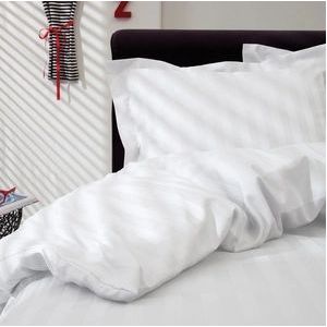 Dekbedovertrek Damai Linea White Satijn-140 x 200 / 220 cm | 1-Persoons