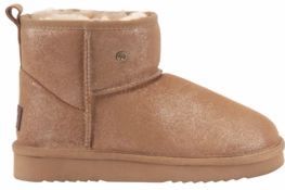 Warmbat - Wallaby - Pantoffel - Metalic Gold - Suède - 100% Merino Wol