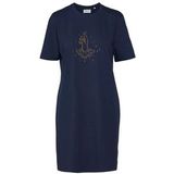 Nightdress Covers & Co Women Nava Uni Short Sleeve Nightblue-L
