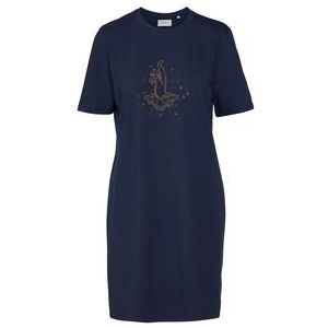 Nightdress Covers & Co Women Nava Uni Short Sleeve Nightblue-L