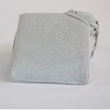 Yumeko hoeslaken jersey wit grijs 140x200x30 - Bio, eco & fairtrade