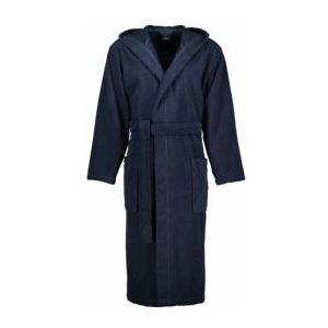 Cawö - Home Badjas - Blauw - Katoen - Met Capuchon