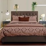 Satin d'Or - Baltimore - Dekbedovertrek - Bruin - 140 x 200 / 220 cm - 1-Persoons