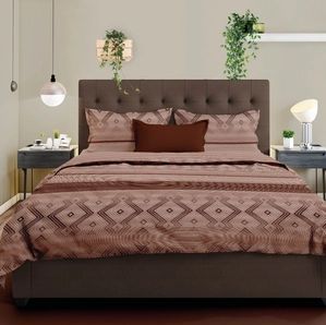 Satin d'Or - Baltimore - Dekbedovertrek - Bruin - 140 x 200 / 220 cm - 1-Persoons