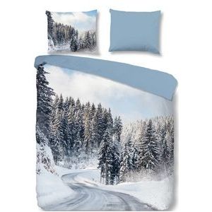 Dekbedovertrek Good Morning Snowy Road Multi Flanel-200 x 200 / 220 cm | 2-Persoons