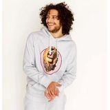 SNURK - Lion Head - Hoodie - Uni Grey - 100% Biologisch Katoen