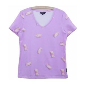 V-neck T-shirt SNURK Women Twisters Pink-XS