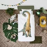 SNURK Dino Bronto - Dekbedovertrek - Lits-jumeaux - 140x200/220 cm + 1 kussensloop 60x70 cm