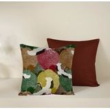 De Witte Lietaer - Goliath - Sierkussenhoes - Bordeaux - 40 x 40 cm - Set van 2