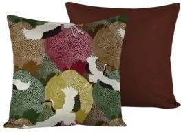 De Witte Lietaer - Goliath - Sierkussenhoes - Bordeaux - 40 x 40 cm - Set van 2