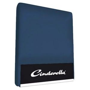 Cinderella - Hoeslaken (tot 25 cm) - Jersey - 120x200 cm - Blauw