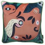 MOOOI - Blushing Sloth - Sierkussenhoes - Multicolor - 100% Polyester Fluweel