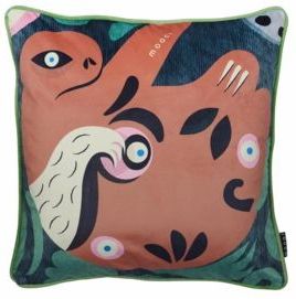 MOOOI - Blushing Sloth - Sierkussenhoes - Multicolor - 100% Polyester Fluweel