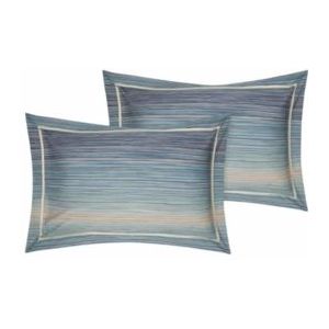 Kussensloop Missoni Jill Turquoise Multicolor Katoen (Set van 2)-60 x 70 cm (standaard)