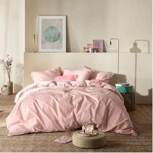 Moodit Dekbedovertrek Basil Pearl Pink - Lits Jumeaux - 240 x 220 cm - Katoen