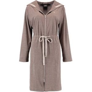 Badjas Cawö 821 Capuchon Tunnelkoord & Rits Women Beige