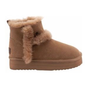 Boots Warmbat Women Wallaby Suede Double Faced Plateau Wool Camel-Schoenmaat 39