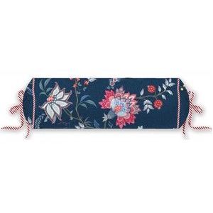 Sierkussen Pip Studio Flower Festival Roll Cushion Donker Blauw (22 x 70 cm)