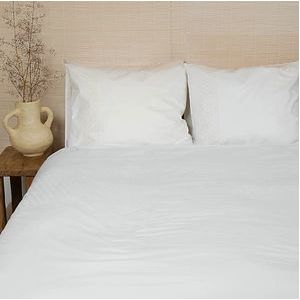 Town & Country - Broderie Dekbedovertrek Olivia - Off-white - Perkal Katoen