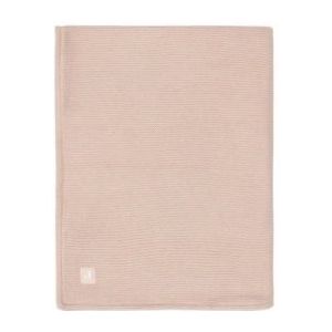 Babydeken Jollein Deken Wieg Basic Knit Wild Rose/Fleece-75 x 100 cm