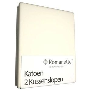 2 Kussenslopen Katoen Romanette Ivoor