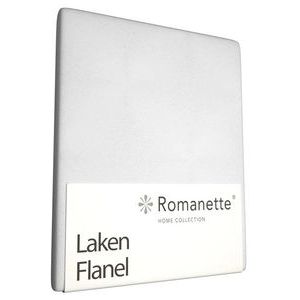 Laken Romanette Wit (Flanel)-200 x 260 cm (2-persoons)