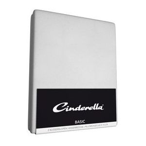 Cinderella Basic - Kussensloop - 100% Katoen - Set van 2 - 60x70 cm - Wit