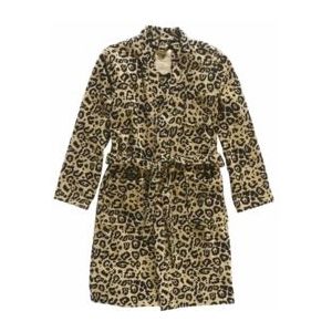 OAS - The Leo - Badjas - Bruin - 100% Katoen - Luipaard Print