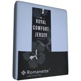 Royal Jersey Comfort Premium 95% Macokatoen / 5% Lycra Hoeslaken - Tweepersoons (140/150/160x200/210/220 cm) - Blauw