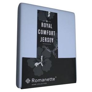 Royal Jersey Comfort Premium 95% Macokatoen / 5% Lycra Hoeslaken - Tweepersoons (140/150/160x200/210/220 cm) - Blauw