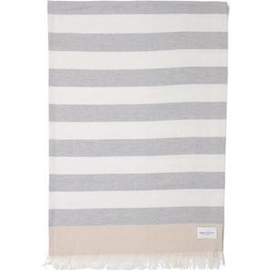 Plaid Marc O'Polo Per Woven Wool Blend Neutral Grey Offwhite-130 x 170 cm