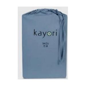 Topper Hoeslaken Kayori Shizu Blauw (Percal)-80/90 x 200 cm
